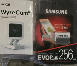 Wyze - Cam V3 Indoor/Outdoor Wired 1080p HD Camera Samsung EVO Plus 256GB.SD - Picture 1 of 2