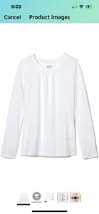 French Toast Mädchen Langarmshirt V-Ausschnitt XL 14-16, weiß - Bild 1 von 2