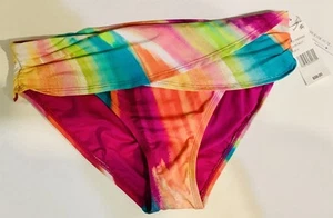 Traje de baño Bleu Rod Beattie talla 8 ceñido SARONG HIPSTER parte inferior color arco iris - Imagen 1 de 9
