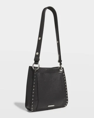 *NEW* REBECCA MINKOFF - Darren Small Leather Studded Bag Black *100% AUTHENTIC* - Image 1 of 4