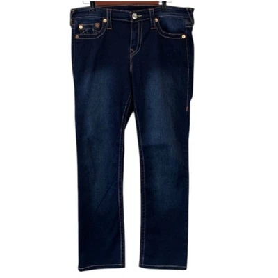 True Religion Billie Jeans Women’s 33 Mid Rise Straight Leg Minimal Abrasion - Image 1 of 4