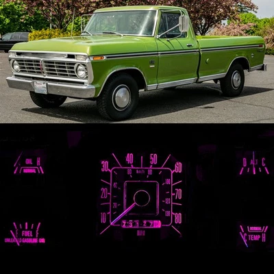 Bombillas LED suplementarias para tablero + enchufes rosa para 73-79 Ford F100 F150 F250 F350 Foto 1 de 4