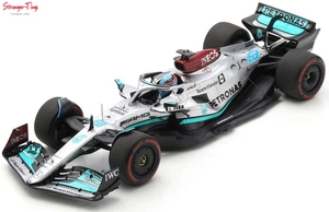 Spark Mercedes AMG Petronas F1 W13 #63 1st Brazil GP 2022 G.Russell w/Board 1:18 - Picture 1 of 4