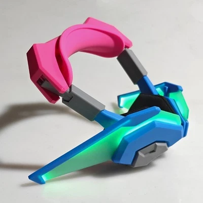 Headpiece Bluetooth Wireless Headphone DVA Overwatch Cosplay Glowing Halloween - Image 1 of 4