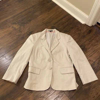 Blazer Express Mujer Beige Ajustado - Talla 8 - Dos Botones Frontales Foto 1 de 4