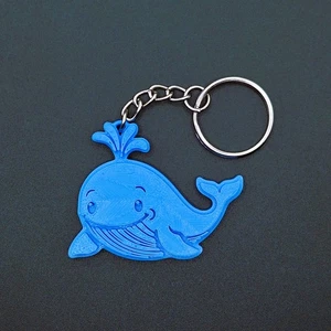 Marine Animal Keychain Lot, Handmade Baby Shower Key Ring, Cute Whale Charms - Picture 1 of 7