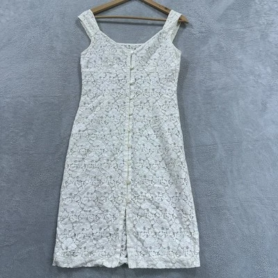 Via della Spiga Milano Dress Women's 6 Sleeveless Coquette Lace Cutesy Angelic - Image 1 of 4