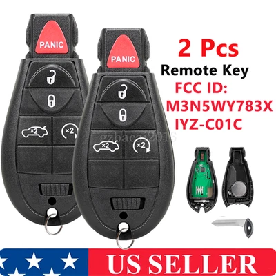 2 For 2009 2010 2011 2012 2013 Dodge Charger Remote Control Key Fob IYZ-C01C - Image 1 of 4