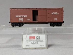 Spur N Micro-Trains # 39130 RUTLAND 40' Double Sheathed Wood Box Car # 6043 - Bild 1 von 8
