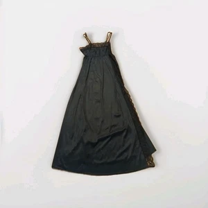 Vintage Beeline Fashions Slip Dress Womens Small Black Lace Whismy Goth Grunge - Picture 1 of 8