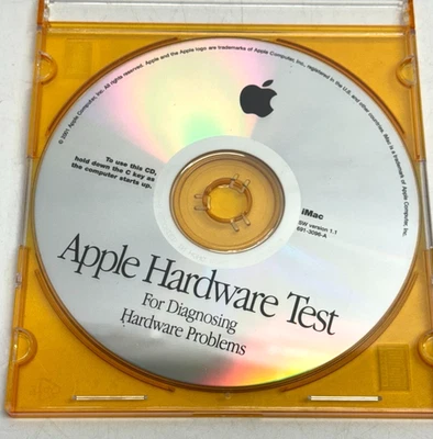 Vintage 2001 Apple iMac Hardware Test Diagnostic Disc CD SW version 1.1 - Image 1 of 4