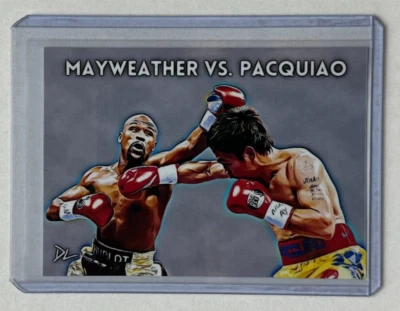 Floyd Mayweather Jr. VS Manny Pacquiao Limited Artist Signed "Legends" Card 2/10 - Image 1 of 2
