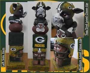 Green Bay Packers NFL Totem Pole 15,5 in statuina statua NFL - Foto 1 di 11