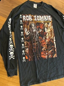 Vintage Rob Zombie Hellbilly Deluxe  Long Sleeve Shirt Size Large Delta Tag - Picture 1 of 4