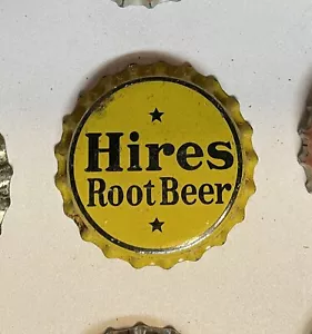 HIRES ROOT BEER cork crown bottle cap can pre ACL small 2 star label soda Paper - Picture 1 of 1