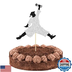 Gyufise 1Pcs Graduation Cake Topper Glitter Grad Cap Diploma 2025 Graduation - Picture 1 of 5