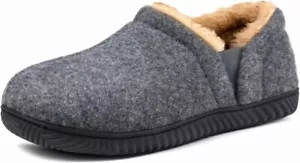 Men's Slip On Elastic Side Slippers Winter Bootie Memory Foam House Shoes - Picture 1 of 19