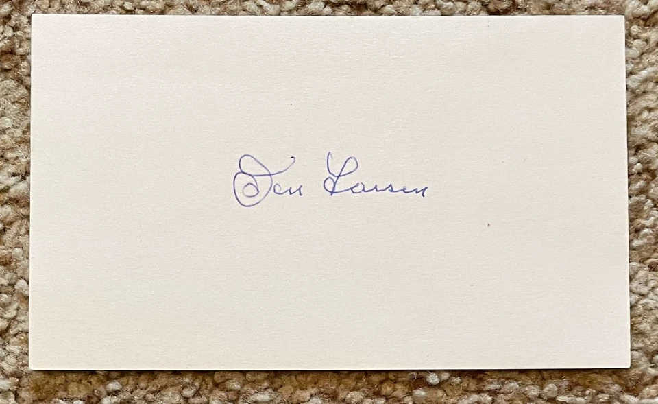 Don Larsen signed card - Yankees World Series Perfect Game - Image 1 of 1