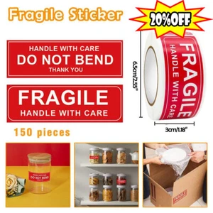 Fragile Stickers 1 Roll 150Pcs Fragile Label Sticker Care Handle With FAST - Picture 1 of 14