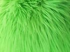 Lime Green Luxury Long Pile Faux Shag Fur Fabric - Sold By The Yard - 60