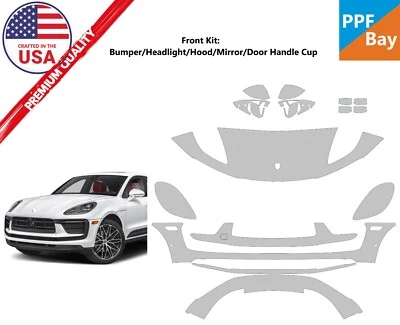 Комплект предварительно нарезанной передней защитной пленки для Porsche Macan 2022-2025 PPF - Изображение 1 из 4