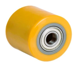 Polyurethane Caster Wheel 75 x 40 to 100 Pallet Truck Caster Steel Core Fork Caster New - Picture 1 of 14