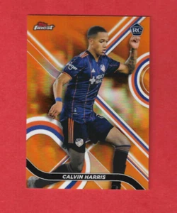 Topps Finest MLS 2022 Major League Soccer Orange Refractor Calvin Harris 06/25 - Imagen 1 de 3