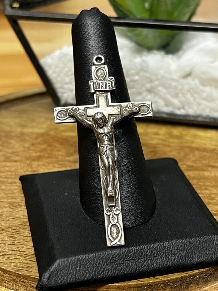 DE COLECCIÓN Crucifijo Sterling por Lang Swift / Fisher (flecha Hallmark SF) COLGANTE Foto 1 de 4