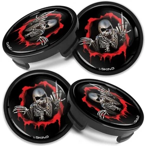 Compatible with Ford Wheel Center Caps Alloy Hub Centre Rims Badge 54mm Skull - Picture 1 of 5