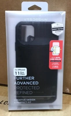 VRS Design Damda Glide Pro iPhone 11 Pro Max Wallet Case Black - Image 1 of 4