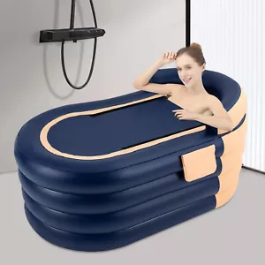 Portable Ice Bath Tub PVC Inflatable Hot Bathtub SPA Massage Athletes Outdoor - Picture 1 of 17