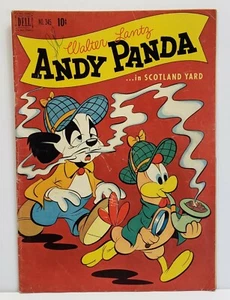 Cómic de cuatro colores Dell ANDY PANDA #345 Walter Lantz 1951 Scotland Yard - Imagen 1 de 7