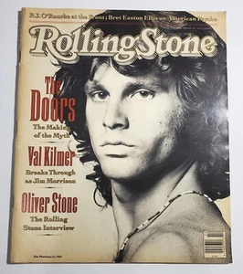 Jim Morrison Rolling Stone Apr 1991 Val Kilmer Oliver Stone Bret Easton Ellis - Imagen 1 de 7