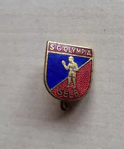 Spilla vintage SC Olympia Selb Germania club di boxe distintivo scatola spilla - Foto 1 di 3