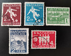 BULGARIE 1931-1935, FOOTBALL/SOCCER, LOT DE 5 TIMBRES, D'OCCASION
