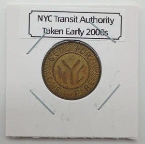 Old New York City Early 2000s Transit Authority NYC Subway Token One Fare - Bild 1 von 2