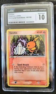 CGC 10 GEMAS COMO NUEVAS Pokémon 2006 Torchic EX Crystal Guardians No Holo #66/100 ESP - Imagen 1 de 3