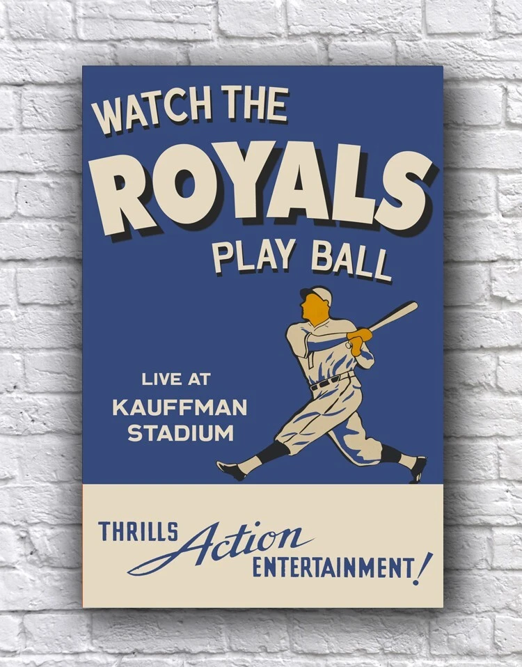 Kansas City Royals Live Vintage Style Play Ball Cardstock Poster - Image 1 of 1