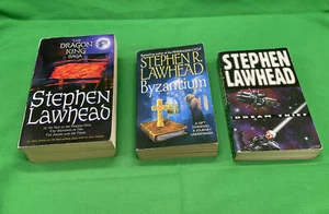 Stephen Lawhead 3 Paperbacks Sci-Fi/Fantasy Dragon King /Byzantium/Dream Thief - Picture 1 of 12