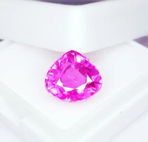 Loose Gemstone Natural Pink Sapphire Certified AA 5.12 Ct Quality Pear Cut Gem - Imagen 1 de 10