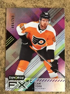 CAM YORK RC 2021-22 Upper Deck Synergy FX FXR-CY #/749 Flyers - Picture 1 of 2