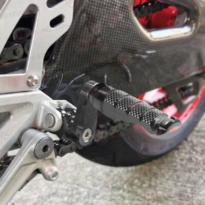 BLACK MCCP 40mm Extension Front Footpegs For Harley Davidson XR1200 2008+ - Picture 1 of 8
