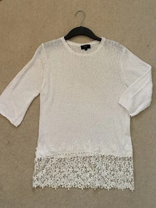 Lovely Ladies Cream Lace Jumper - Size Large - Picture 1 of 3