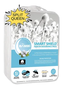 SPLIT QUEEN Bambi Cotton Waterproof Mattress Protector, Hard to find size - Picture 1 of 2