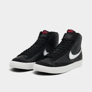 Men Nike Blazer Mid 77 Vintage NAS Spray Paint Swoosh Lifestyle Shoes FD6924-001 - Picture 1 of 8