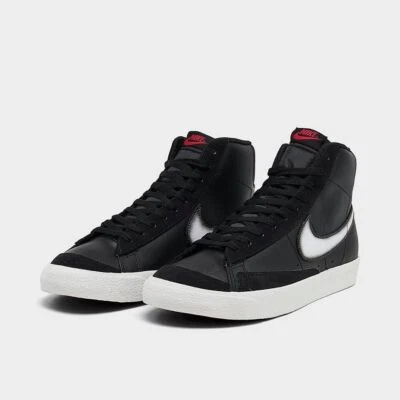 Men Nike Blazer Mid 77 Vintage NAS Spray Paint Swoosh Lifestyle Shoes FD6924-001 - Image 1 of 4