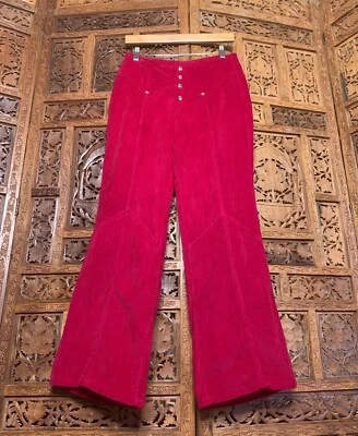 Винтажные расклешенные брюки 60-х годов модель Red Velvet Bell Bottoms винтажные - Изображение 1 из 4