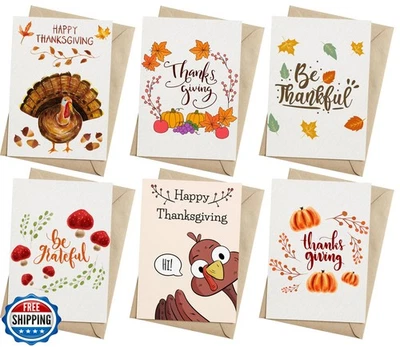 Tarjetas de Acción de Gracias TRIDECOR con Sobres, 6 Tarjetas Plegadas 5"x7", 6 Sobres Foto 1 de 4