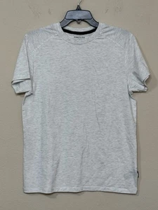 Camiseta Kenneth Cole Para Hombre Gris Claro Manga Corta Cuello Redondo Suave Cómoda S - Imagen 1 de 7