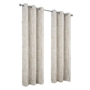 RT Designer Collection Ashton Prnt 2 Pack Blackout Grommet Panel 36" x 84" Taupe - Picture 1 of 6
